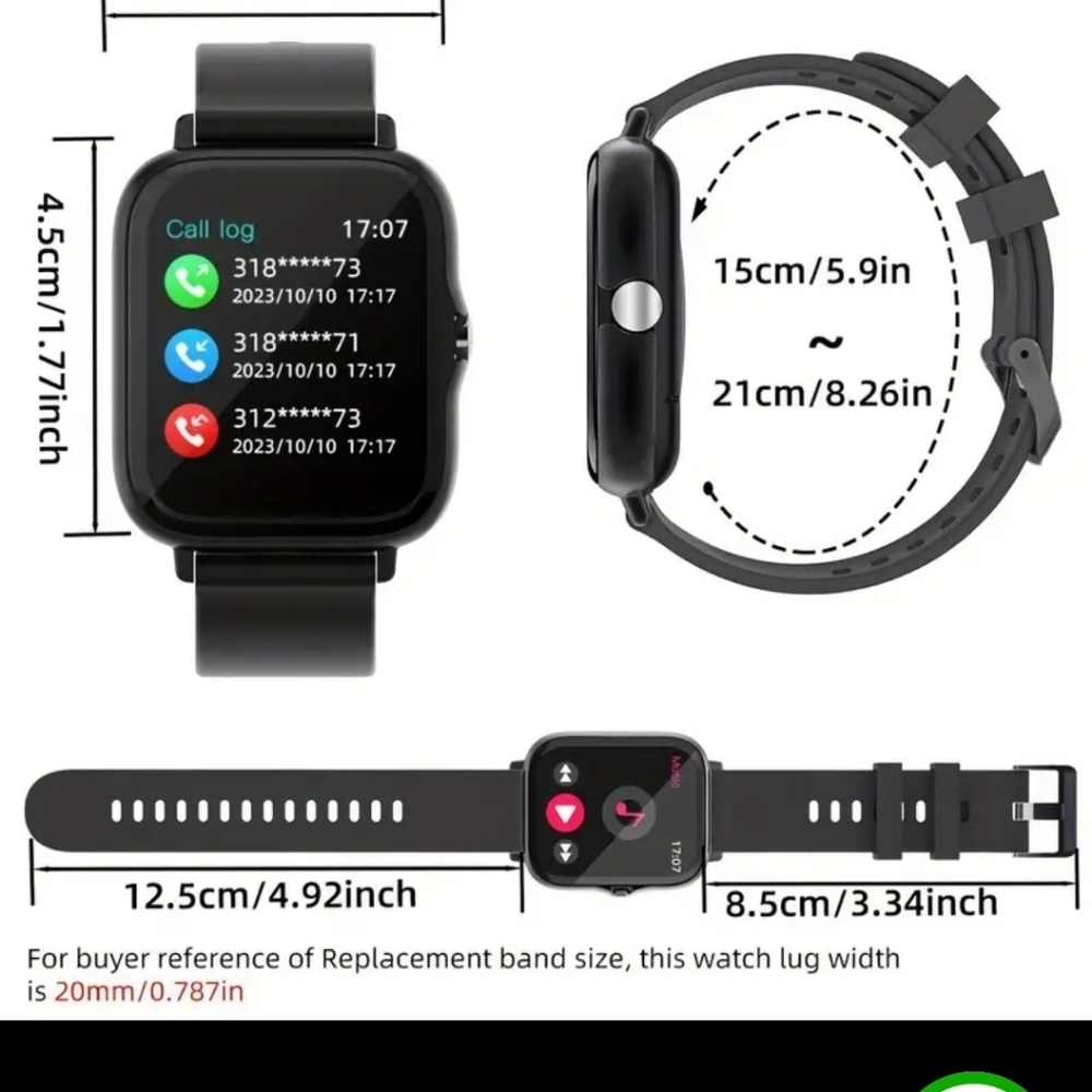 DesertCat Smart Watch - Black NEW - Picture 3 of 11